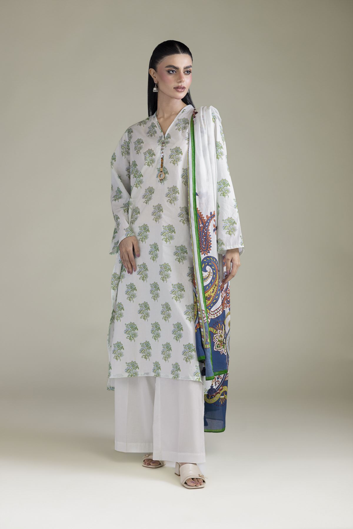 Printed Lawn Lawn Tailored 3-Piece - 1-26-229-B-F1-VG