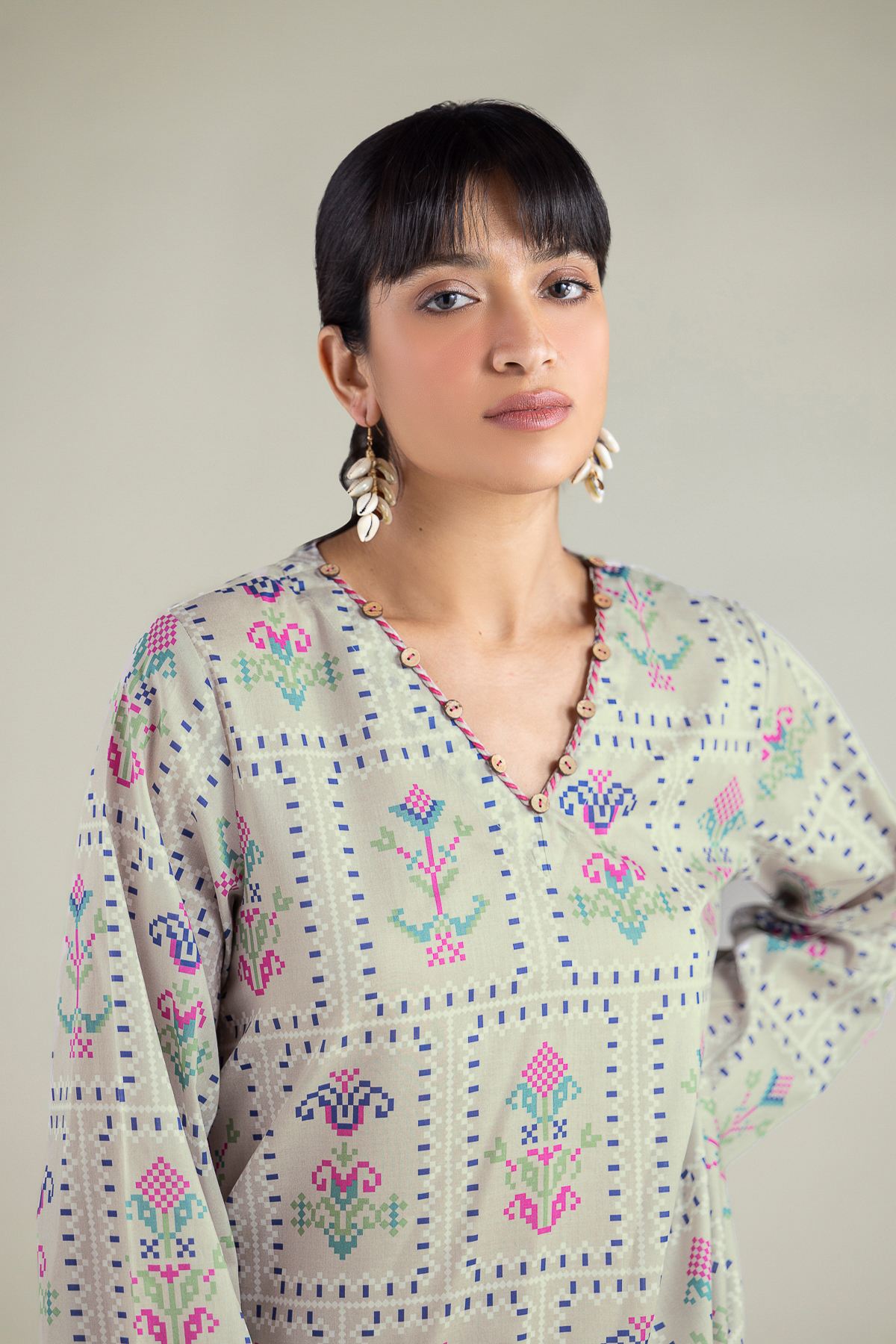 Printed Cambric 2-Piece Cambric Tailored - T-A11-26-111FD1-VG