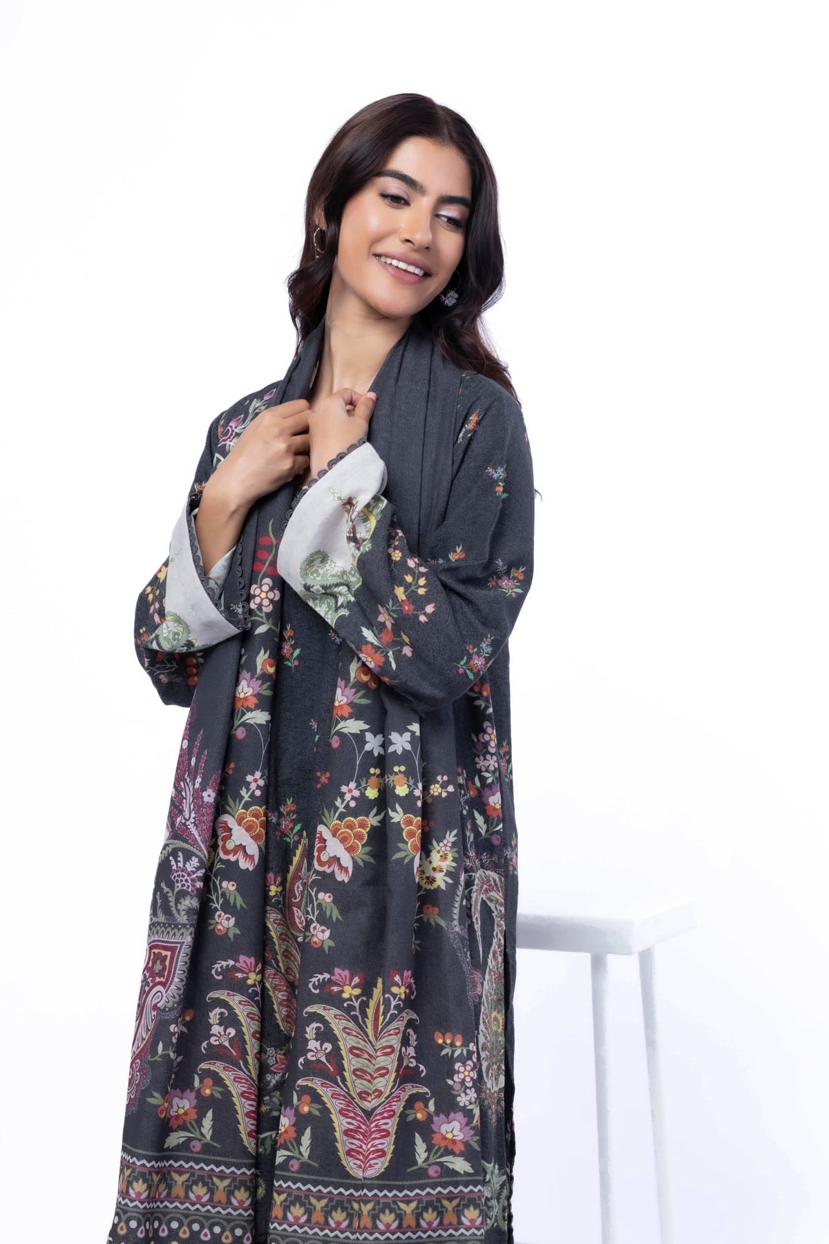 Printed Karandi Fabrics 3 Piece - LKN66A-VG