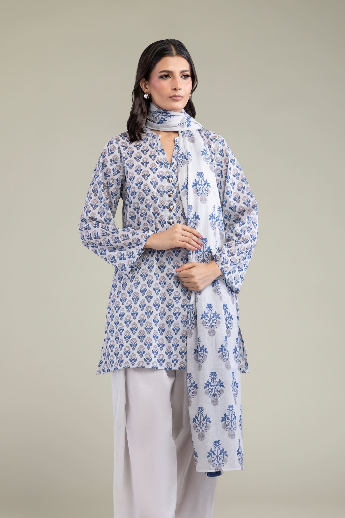 Printed Lawn Fabrics 3 Piece - A22-26-201FC1-VG