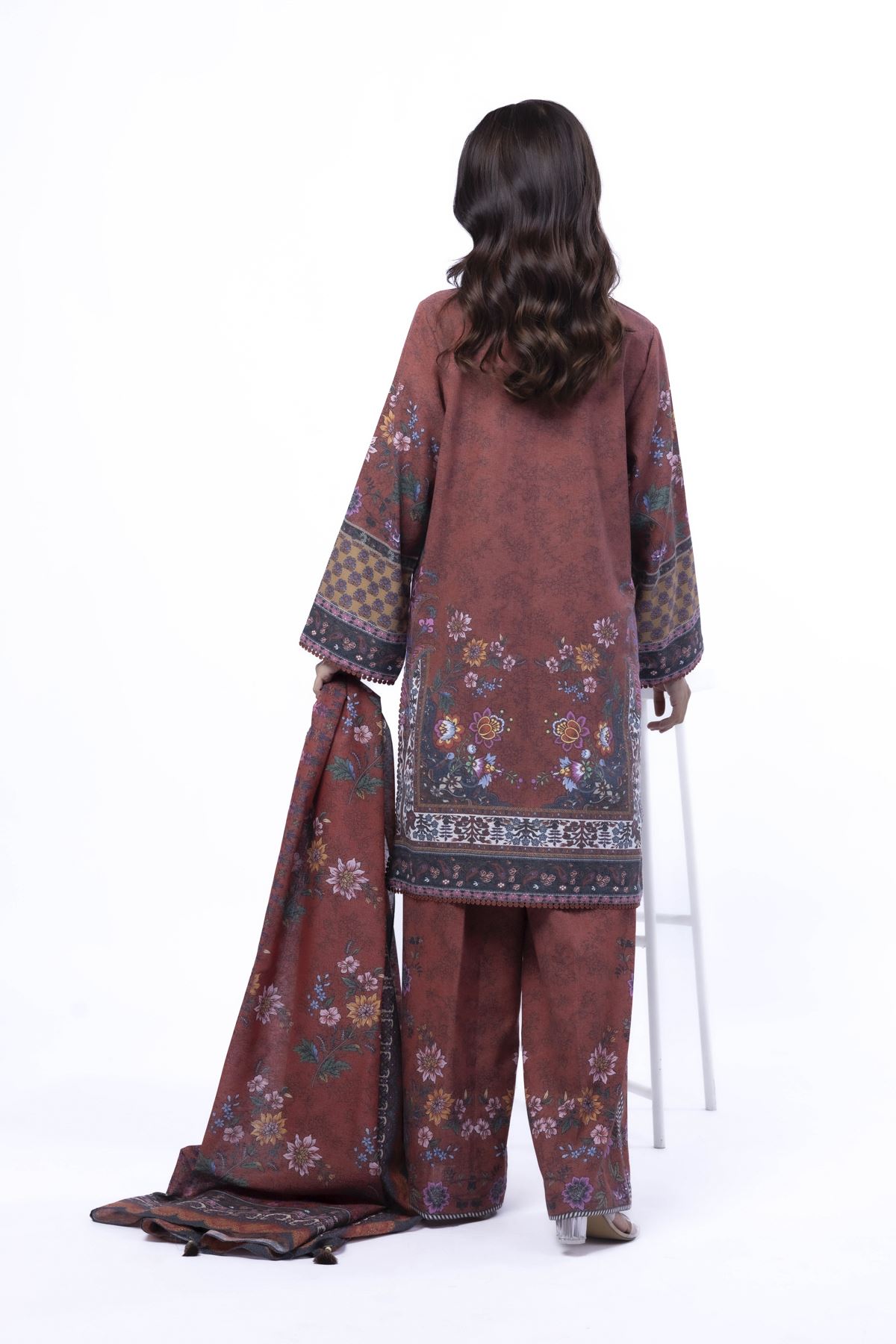 Printed Karandi Fabrics 3 Piece - CA31B-VG