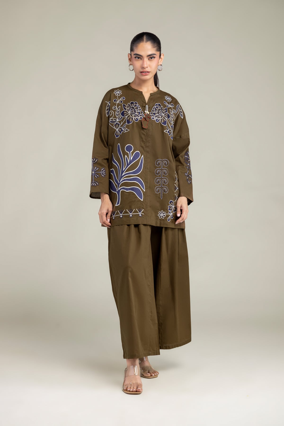 Dyed Cambric Solid Cambric Trousers - A22-26-214FH1-VG