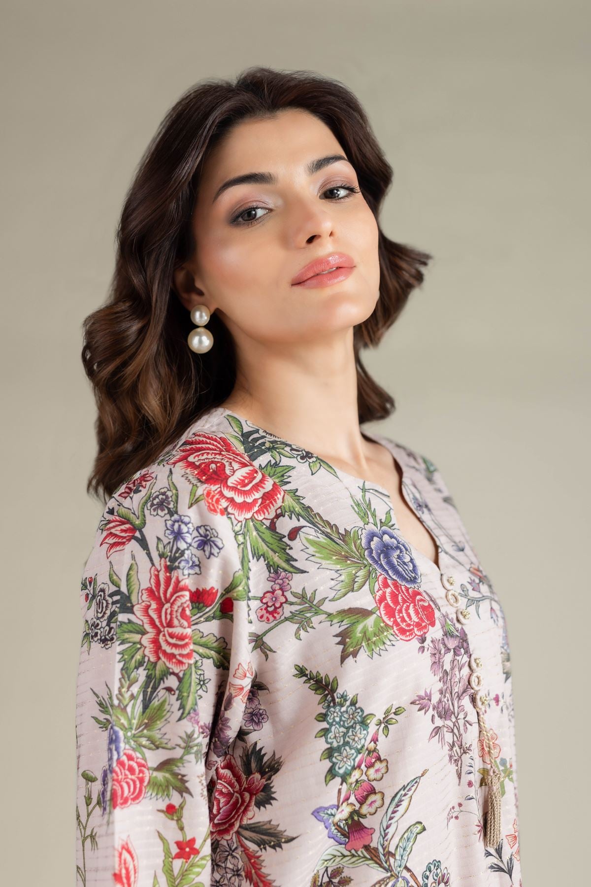 Printed Messuri Dobby Floral 2-Piece Co-ords - T-A113-26-111EE1-VG