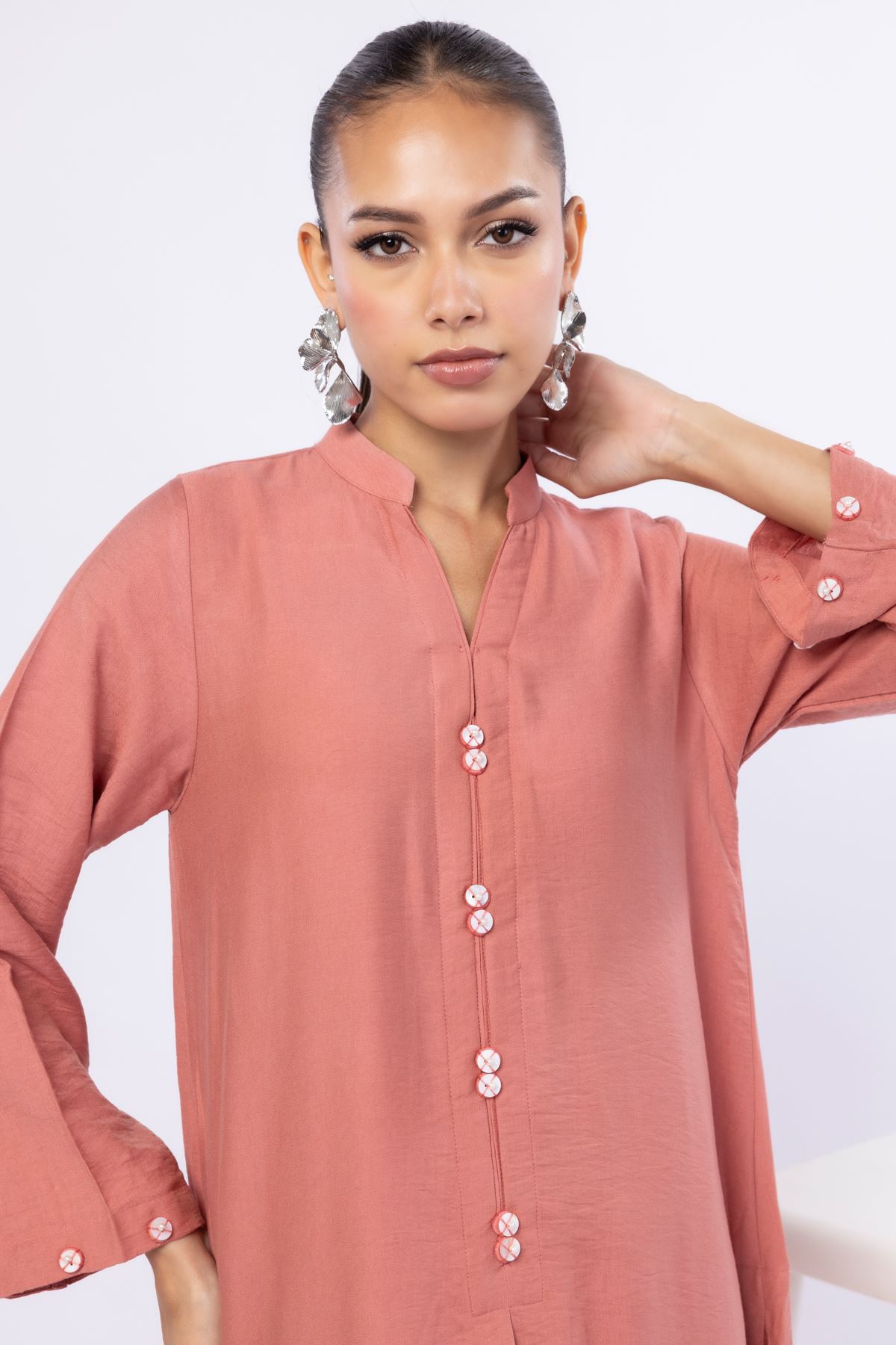 Dyed Cotton Vortex Wrinkle Kurta - 25-09-9S1-04TA-VG