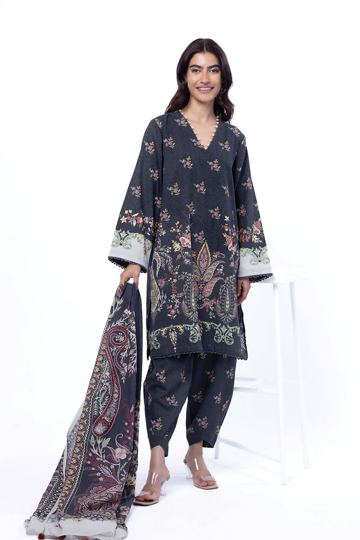 Printed Karandi Tailored 3 Piece - KN31AST-VG