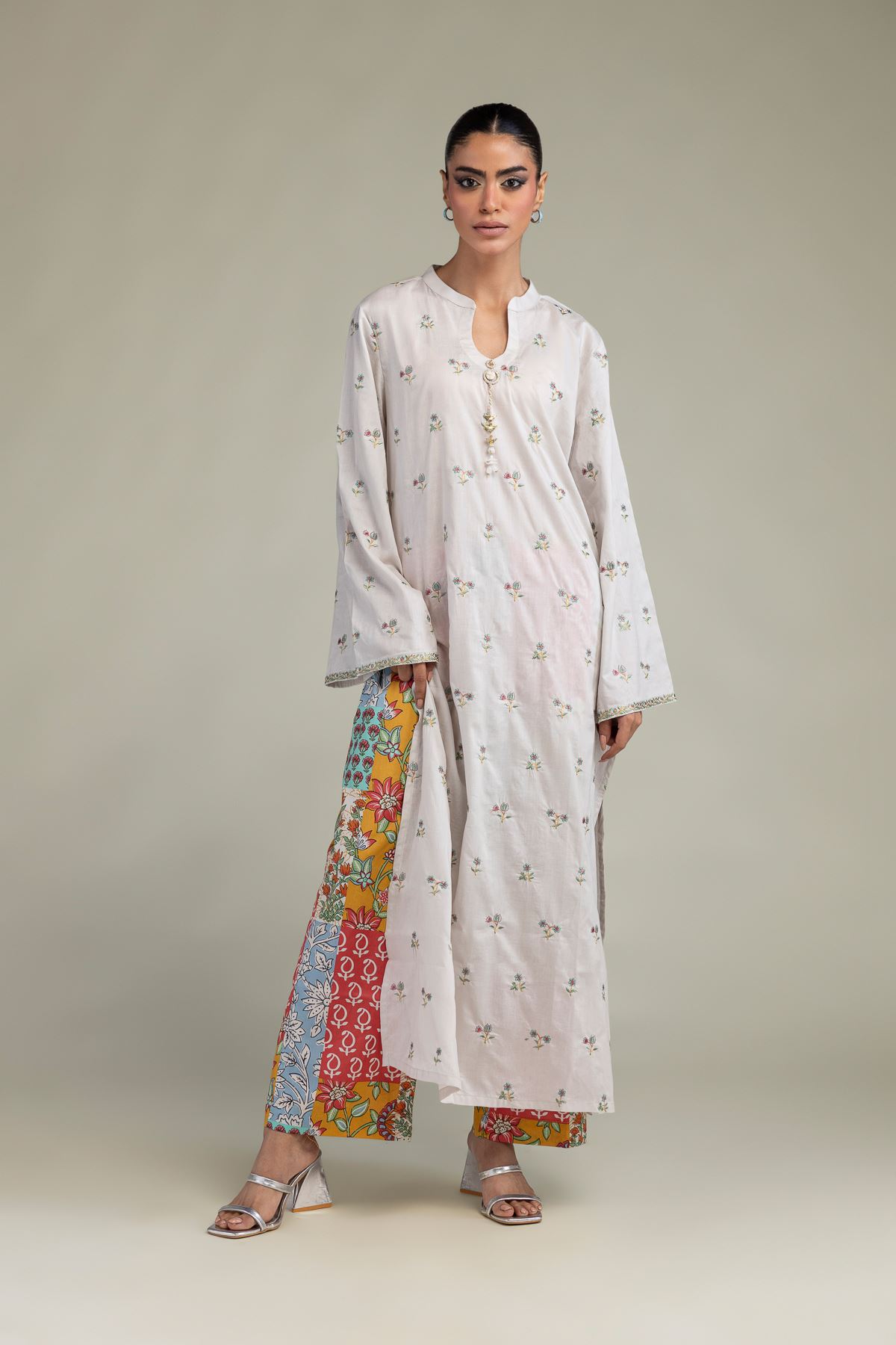 Embroidered Cambric Fabrics 2 Piece | Top and Bottom - A22-26-209FB1-VG
