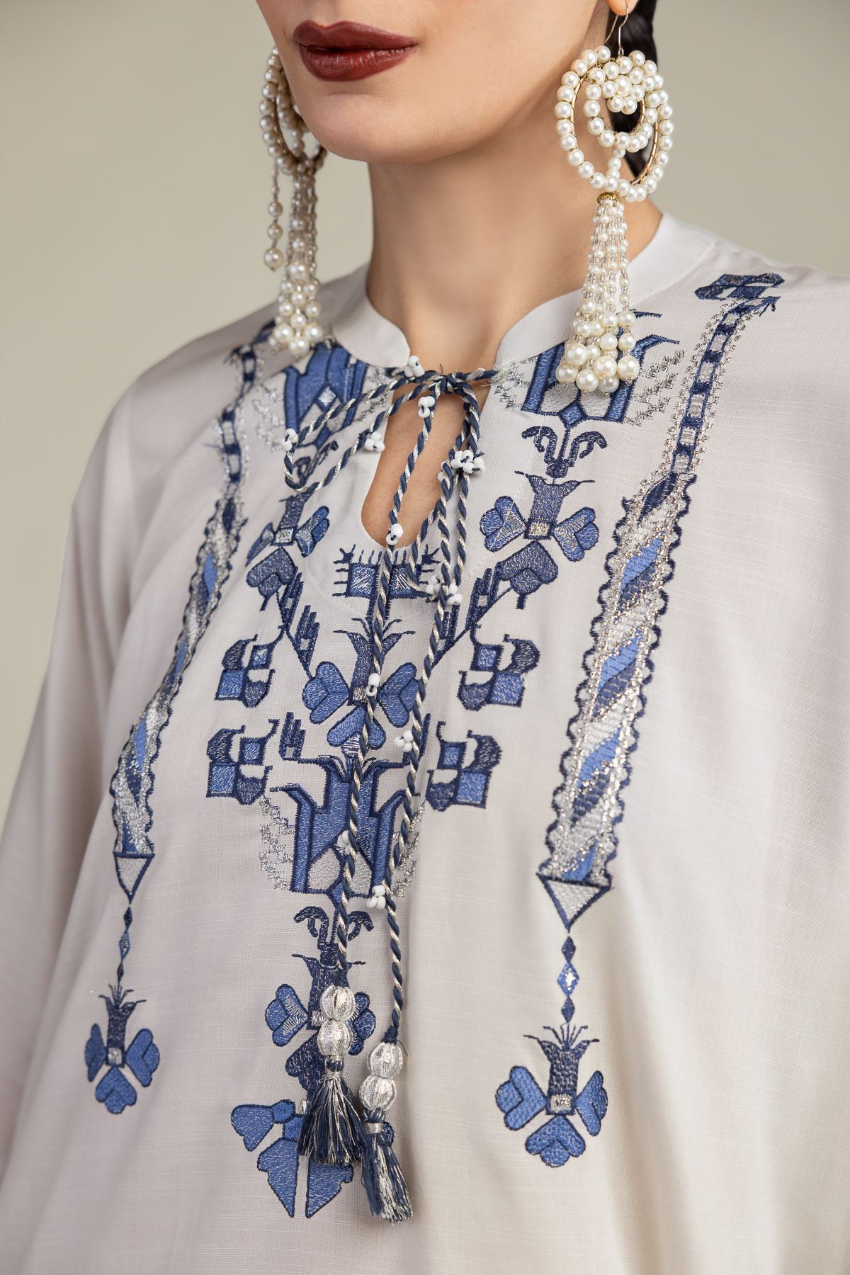Embroidered Raw Silk Raw Silk Kurta - T-A11-26-118FI2-VG