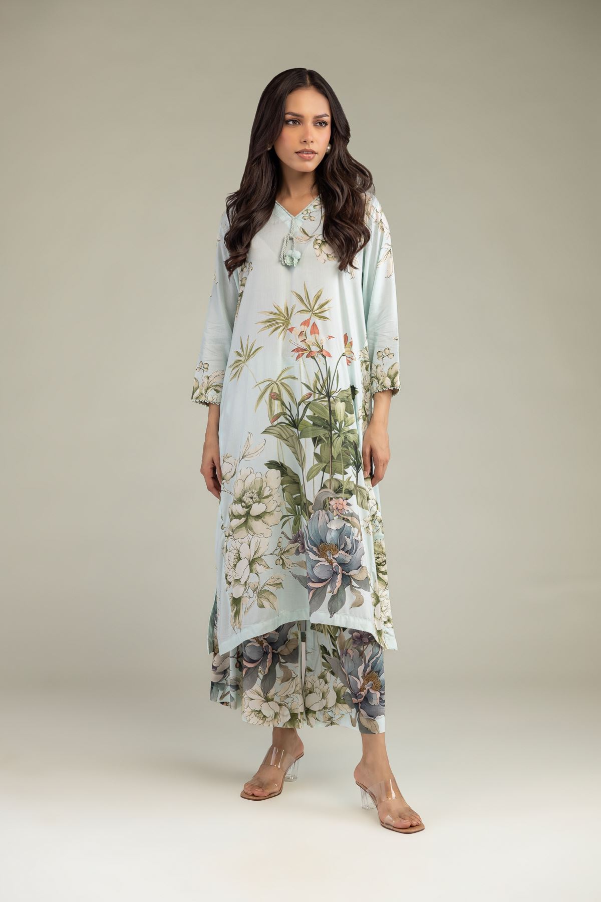 Printed Viscose Floral Printed Pants - 1-26-102-A-F-VG