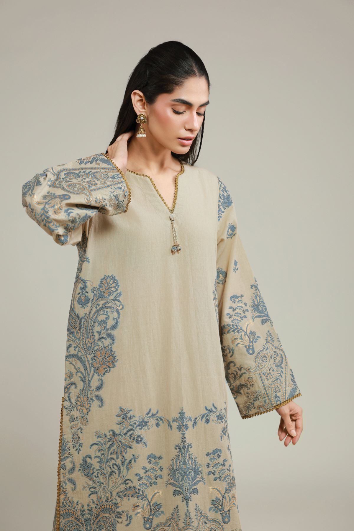 Dyed Jacquard Jacquard Tailored Set - 26-02-1E13-08TA-VG