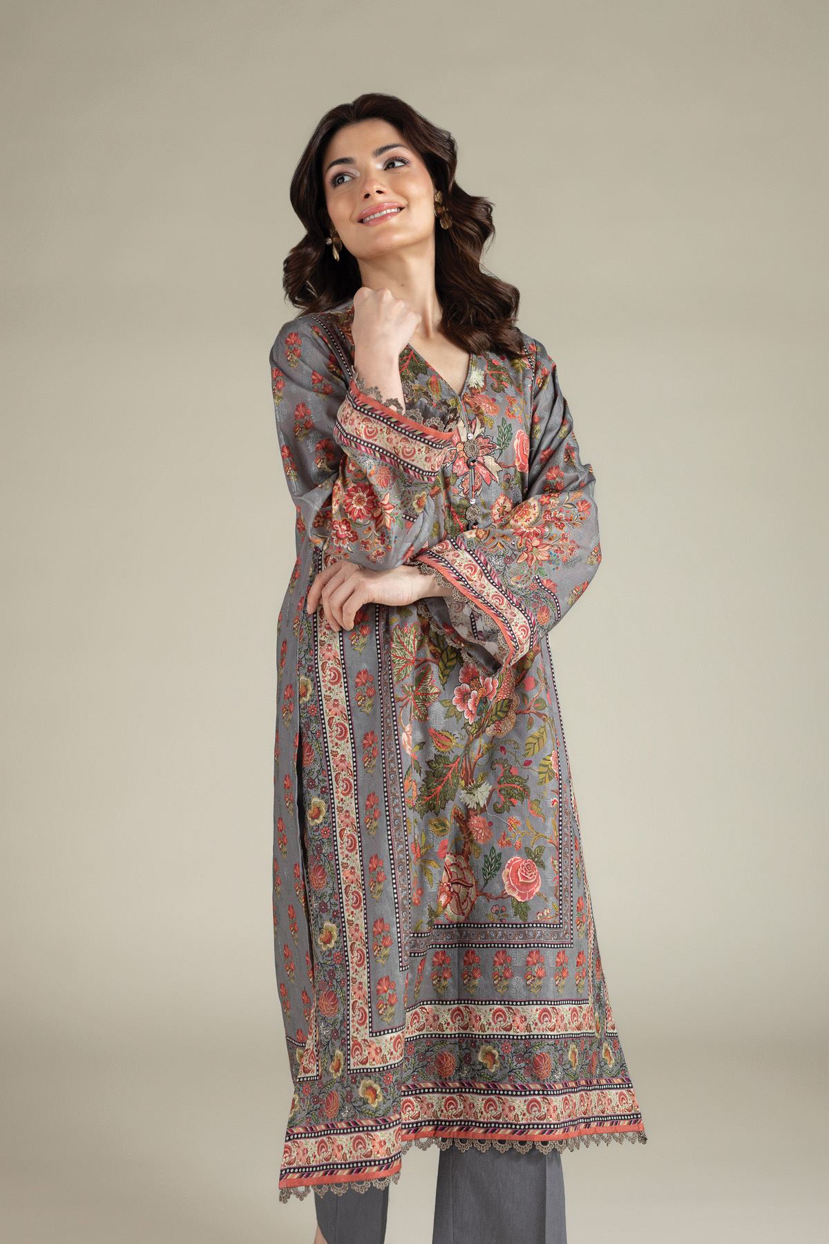 Printed Broshia Fabrics 2 Piece - A112-26-117EA2-VG