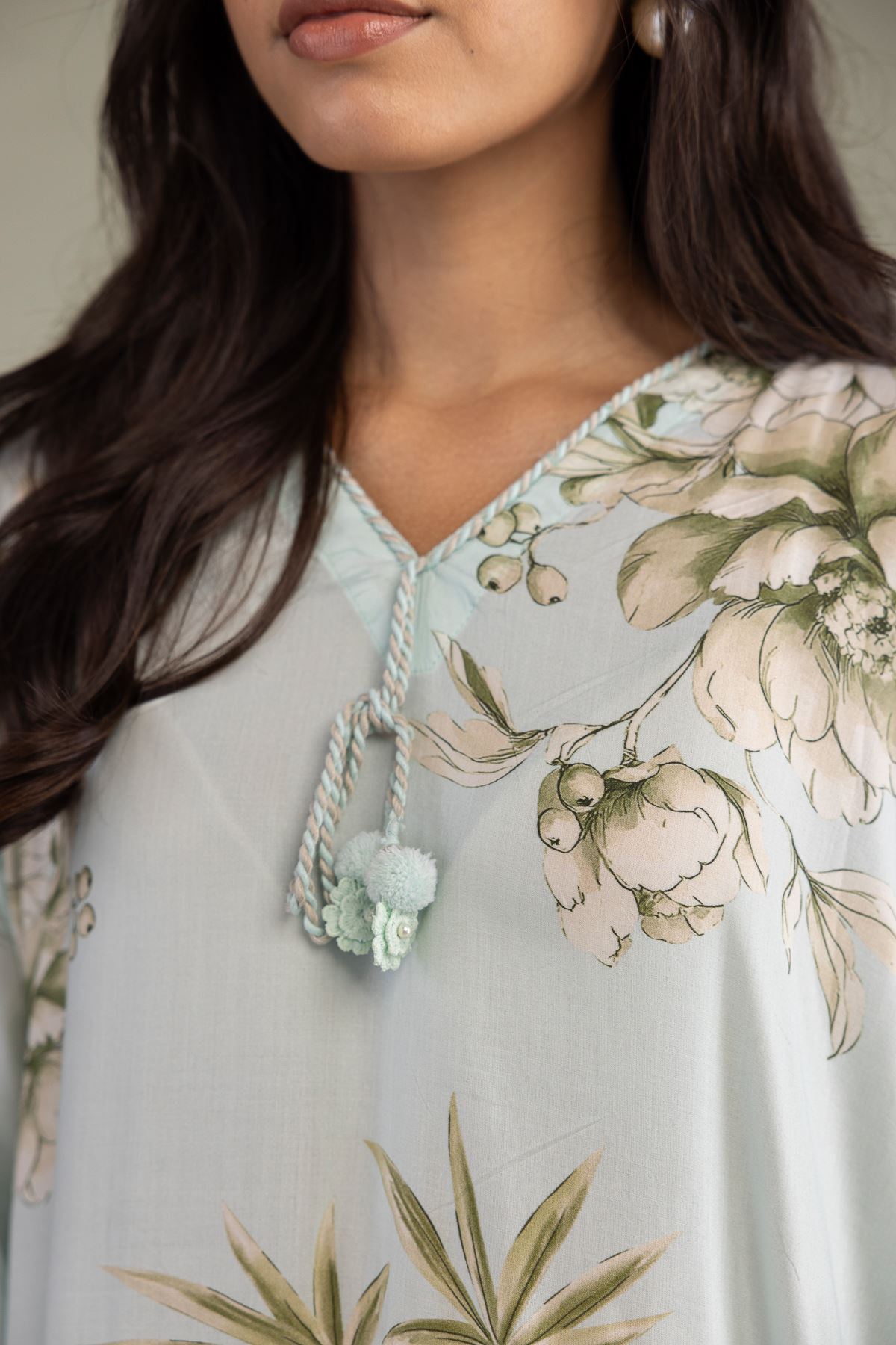 Printed Viscose Long Floral Kurta - 1-26-246-B-I1-VG