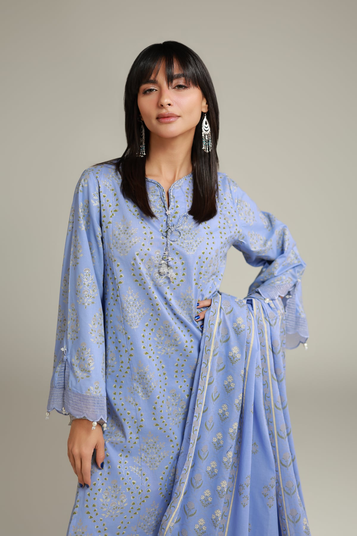 Printed Lawn Printed Lawn Dupatta - 26-02-1E13-06TA-VG
