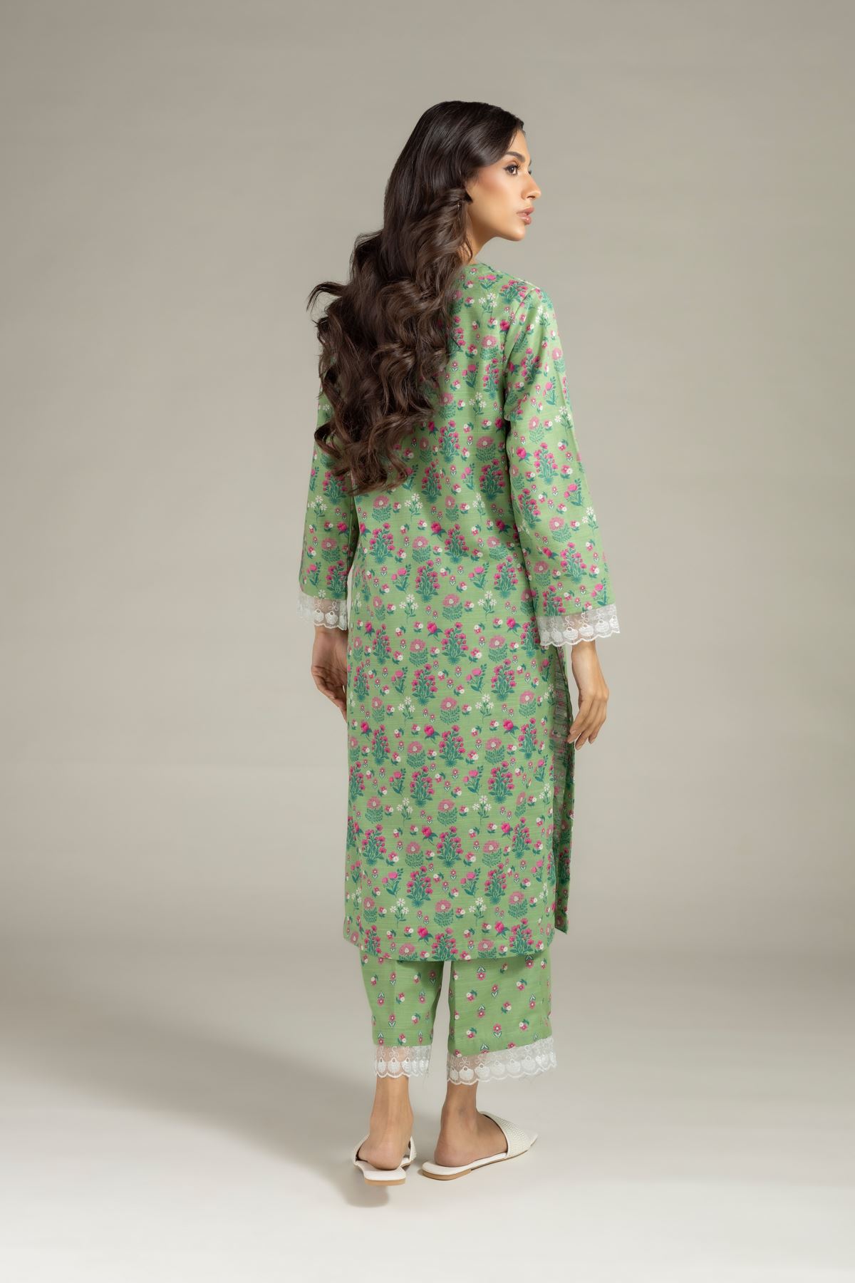 Printed Textured Cotton Kurta - OTD4-EX22-10TA-VG