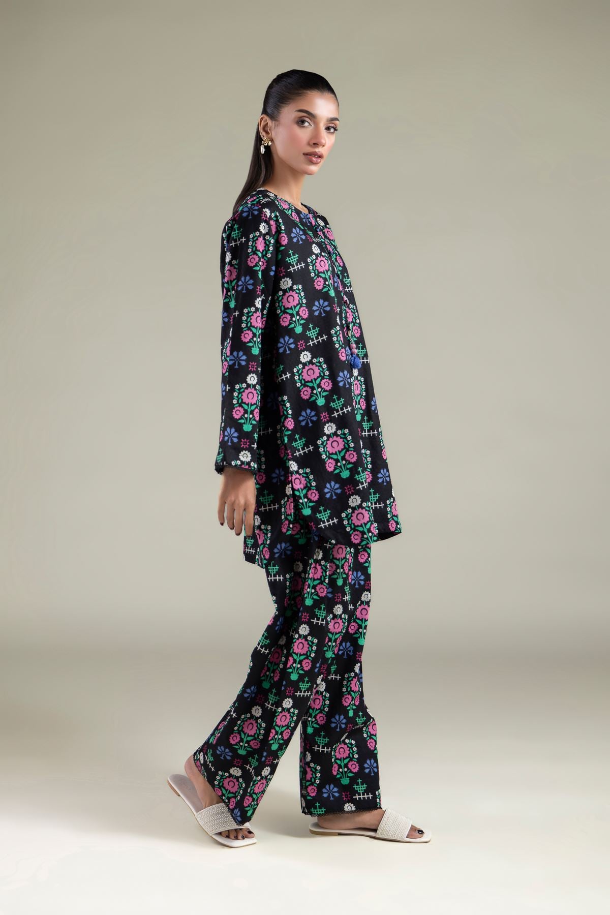 Printed Cotton Dobby Shalwar - 1-26-101-A-B-VG