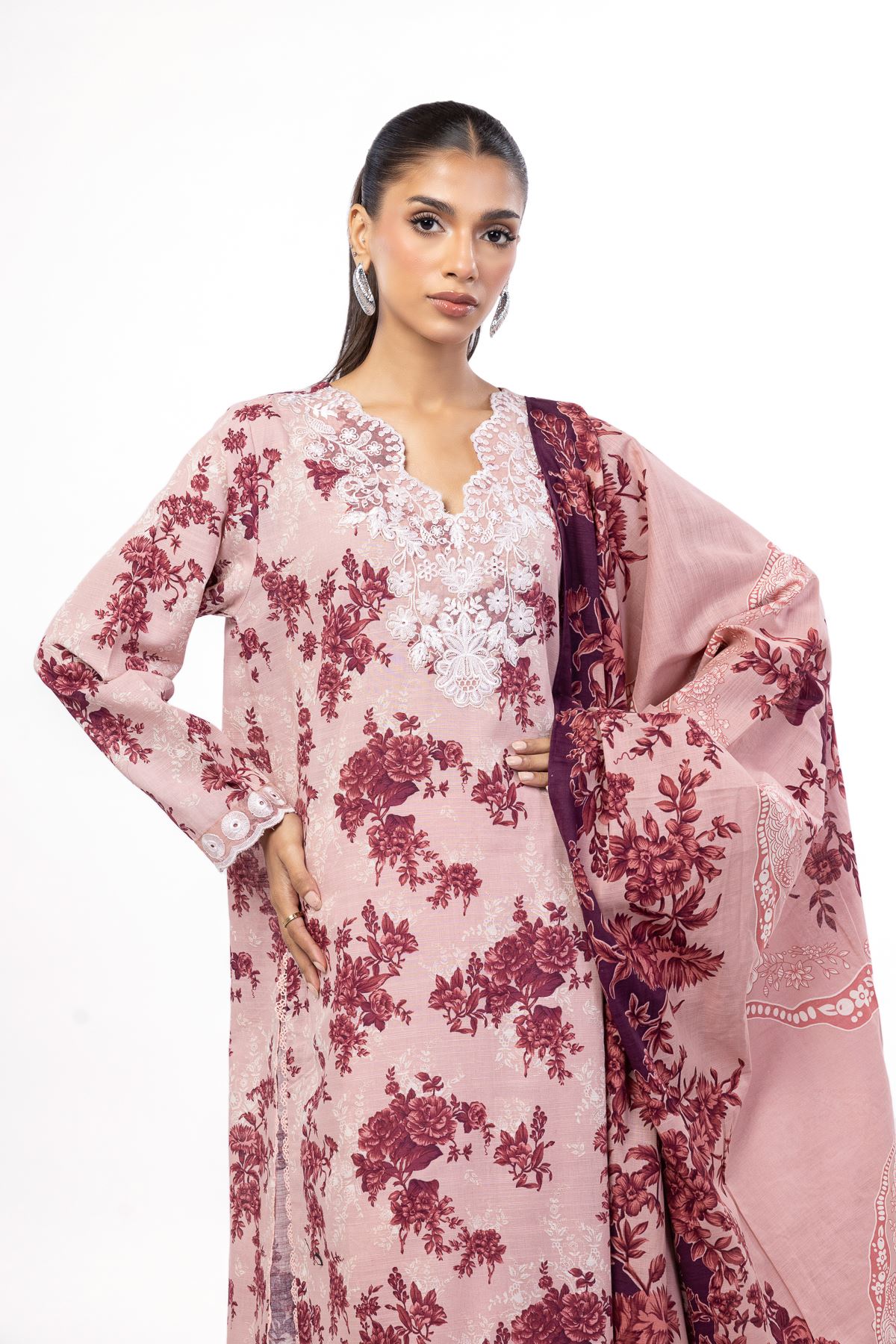 Embroidered Khaddar Tailored 3 Piece - CV08BST-VG