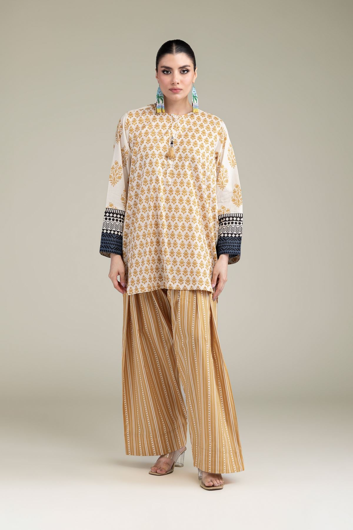 Printed Cambric Printed Cambric Shalwar - 1-26-209-A-B1-VG