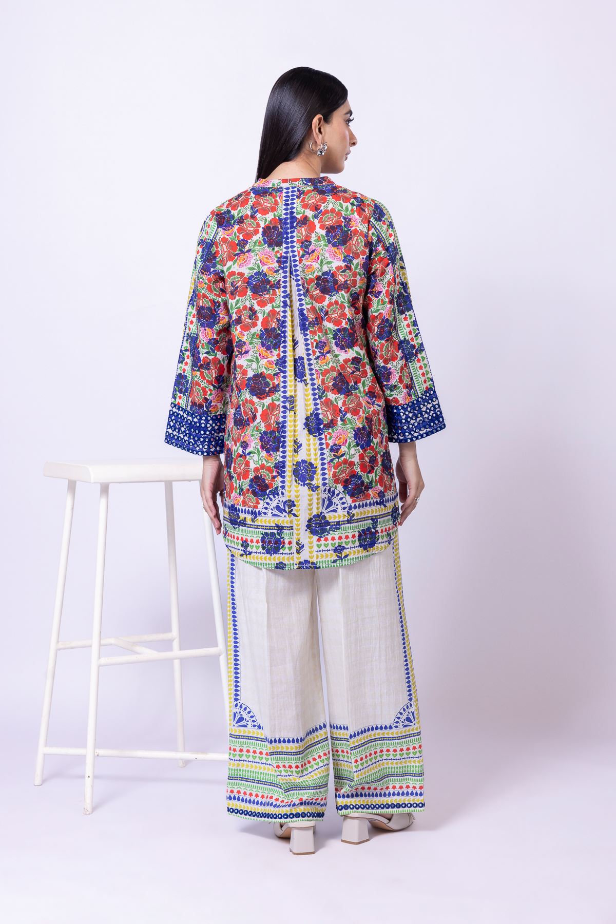 Embroidered Raw Silk Kurta - 25-09-9S1-07TB-VG