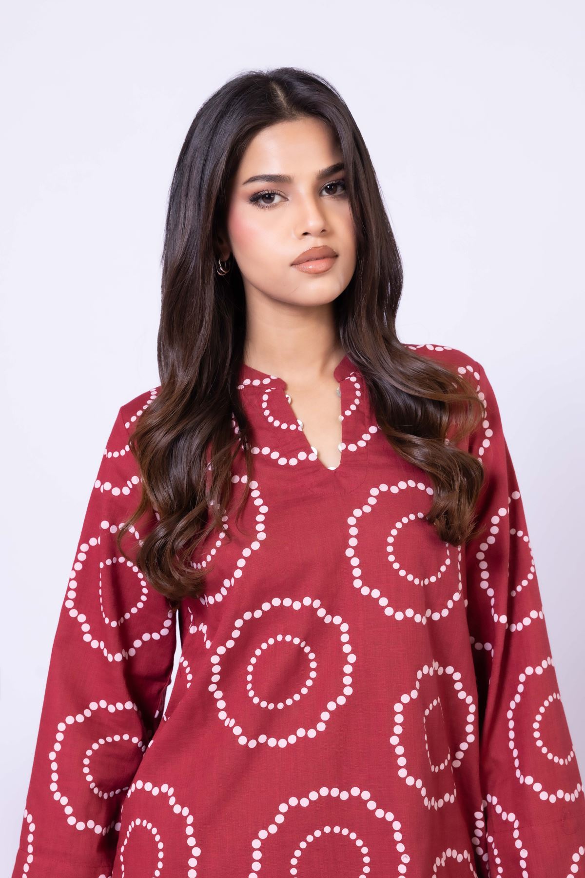 Printed Heavy Textured Cotton Kurta - 25-10-11E8-11TB-VG