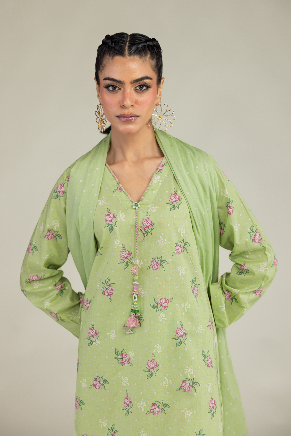 Printed Lawn Lawn Dupatta - 1-26-236-A-G2-VG