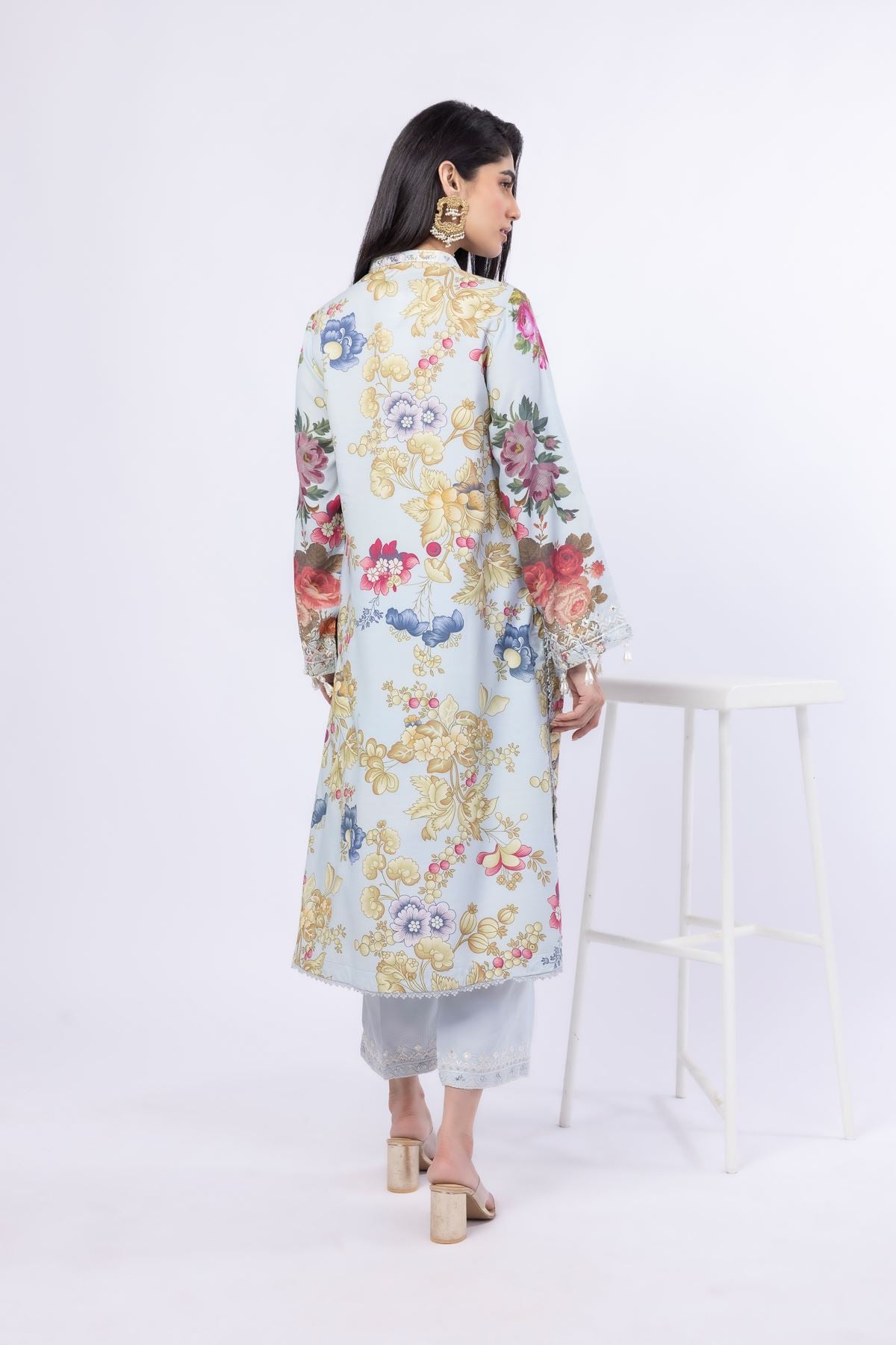 Embroidered Russian Raw Silk Kurta - 25-04E48-07TA-VG
