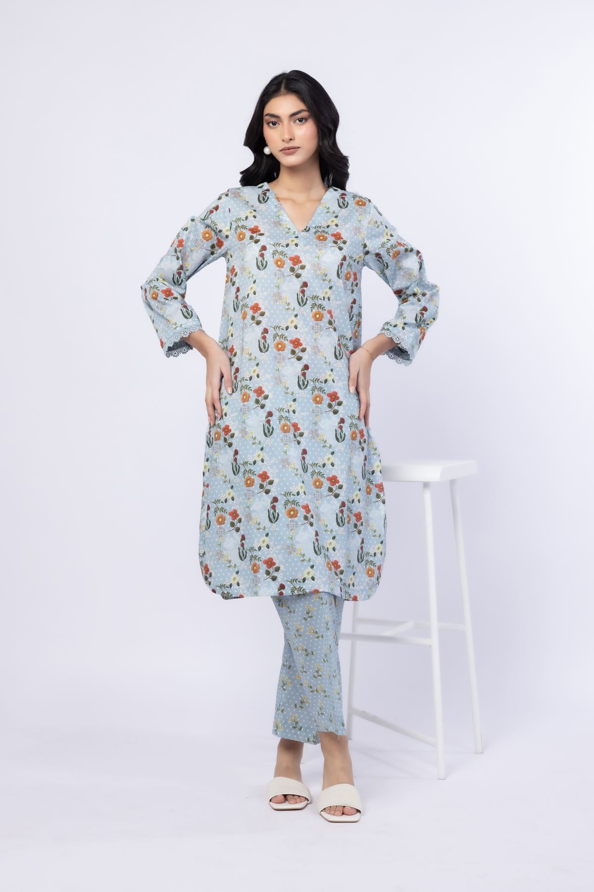 Printed Cambric Pants - 25-05E57-01BB-VG