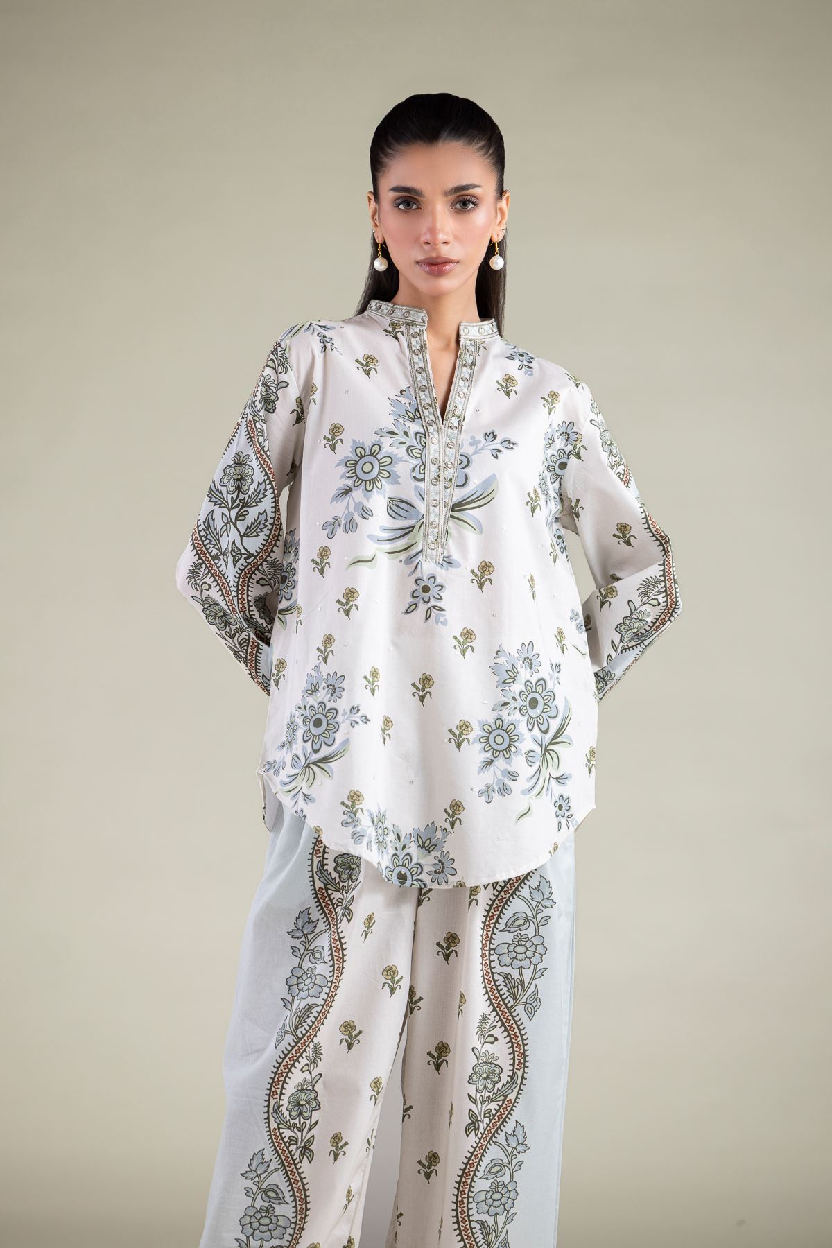 Embroidered Cambric Tunic - 6-26-104-A-E-VG
