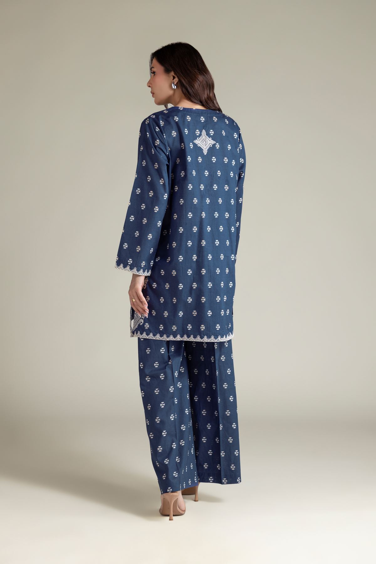 Embroidered Lawn Fabrics 2 Piece | Top and Bottom - A11-26-108FB1-VG