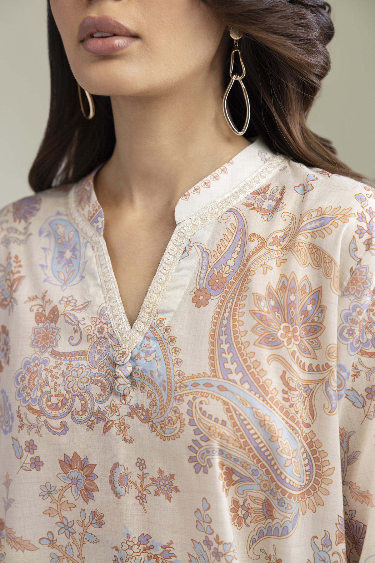 Embroidered Cambric Fabrics 2 Piece | Top and Bottom - A22-26-209FB1-VG