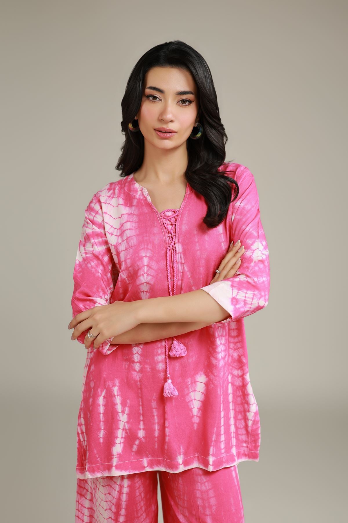 Printed Raw Silk Printed Co-ord Set - 26-02-1E13-02TA-VG