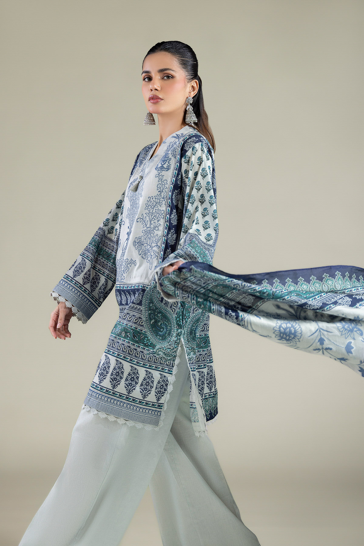Printed Jacquard Fabrics 3 Piece - T-A33-26-207FD1-VG