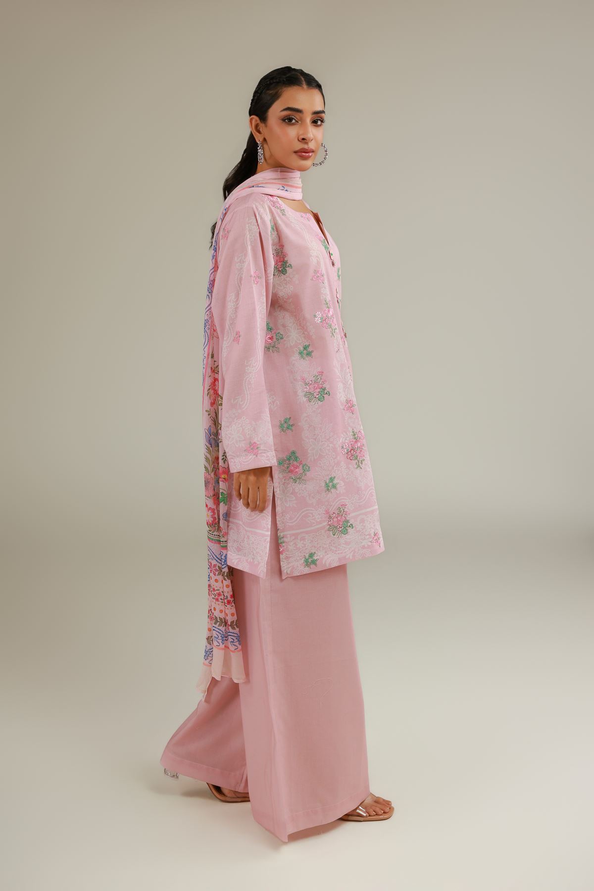 Embroidered Cambric Cambric Tailored 3-Piece - T-A33-26-112FG1-VG