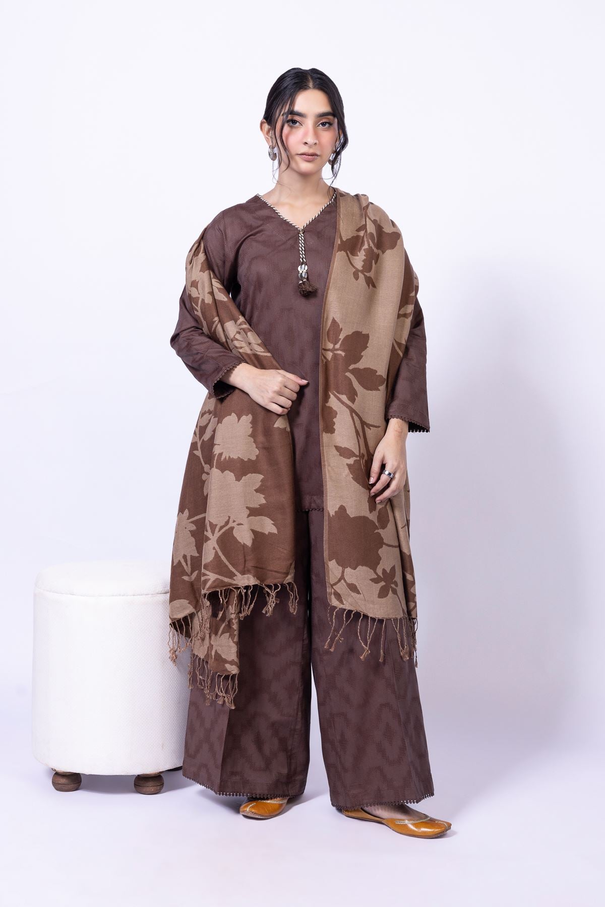 Dyed Jacquard Kurta - OTD4-EX28-04TA-VG
