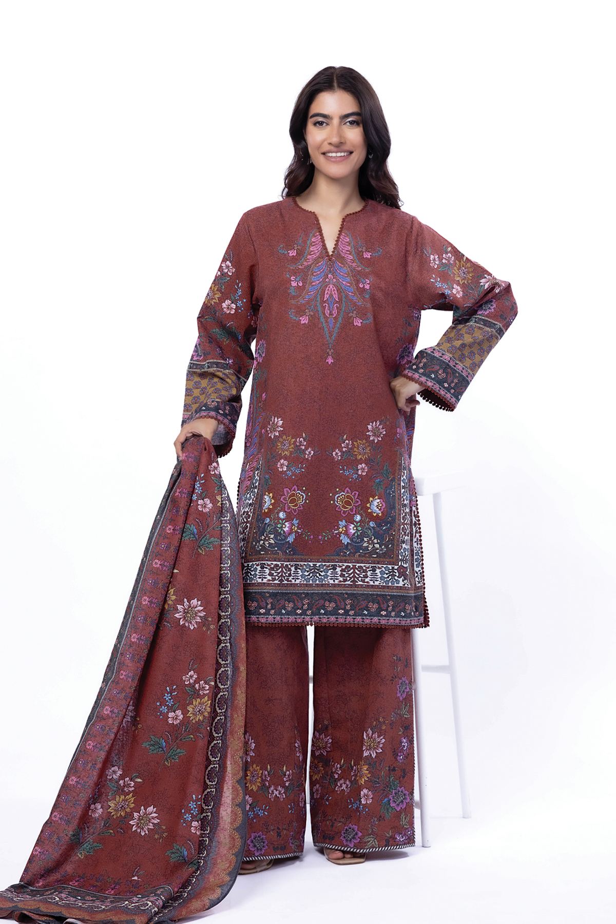 Printed Karandi Tailored 3 Piece - KRN04BST-VG