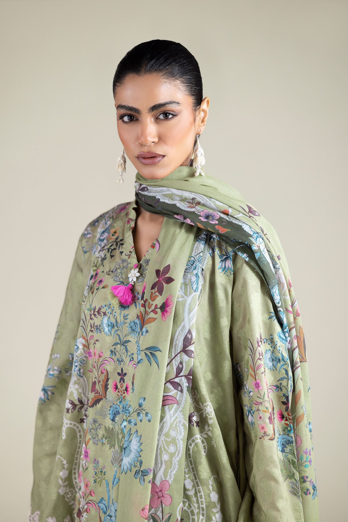 Embroidered Broshia Fabrics 3 Piece - A22-26-214FH1-VG