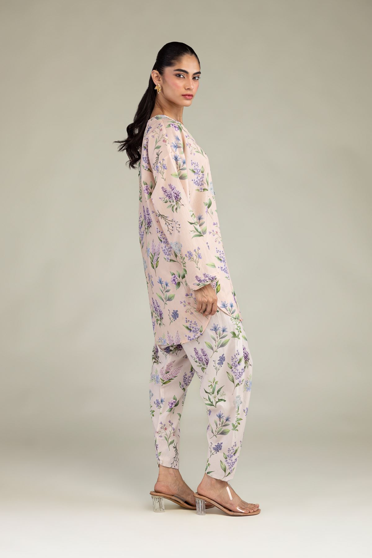 Printed Cotton Viscose Floral Pastel Shalwar - 1-26-224-B-H2-VG