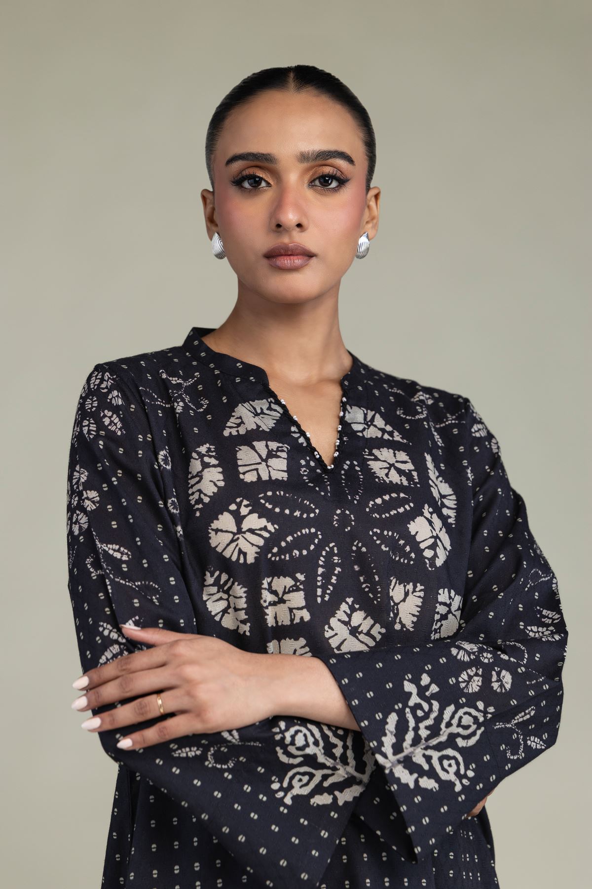 Printed Cotton Dobby Cotton Dobby Kurta - 1-26-301-B-F1-VG