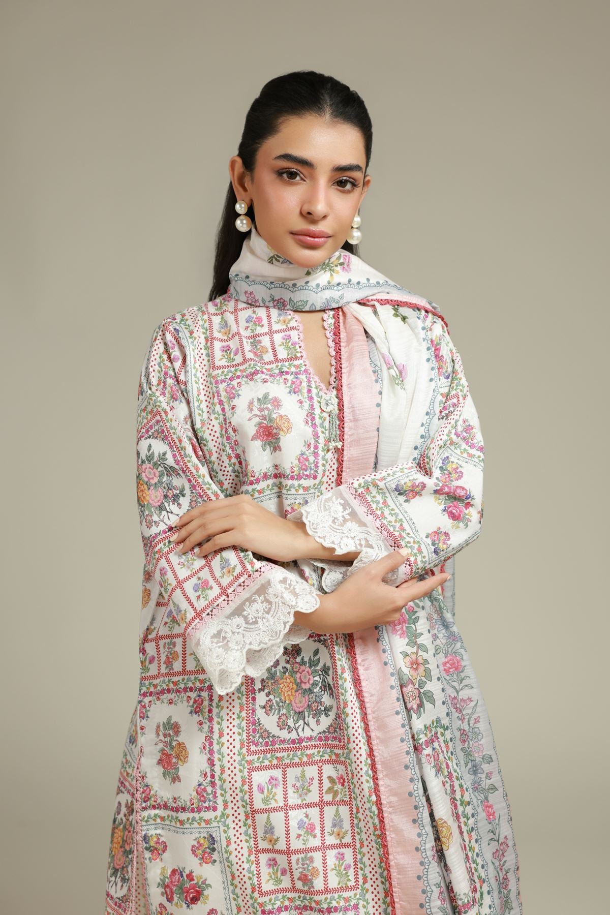 Embroidered Jacquard Fabrics 3 Piece - A112-26-101ED2-VG