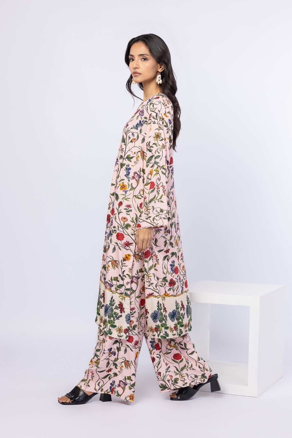 Printed Viscose Crepe Pants - 25-06-6E5-07BA-VG