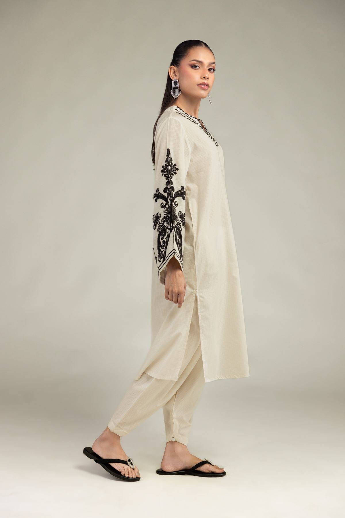 Embroidered Cotton Dobby Cotton Dobby Shalwar - 1-26-234-A-I1-VG