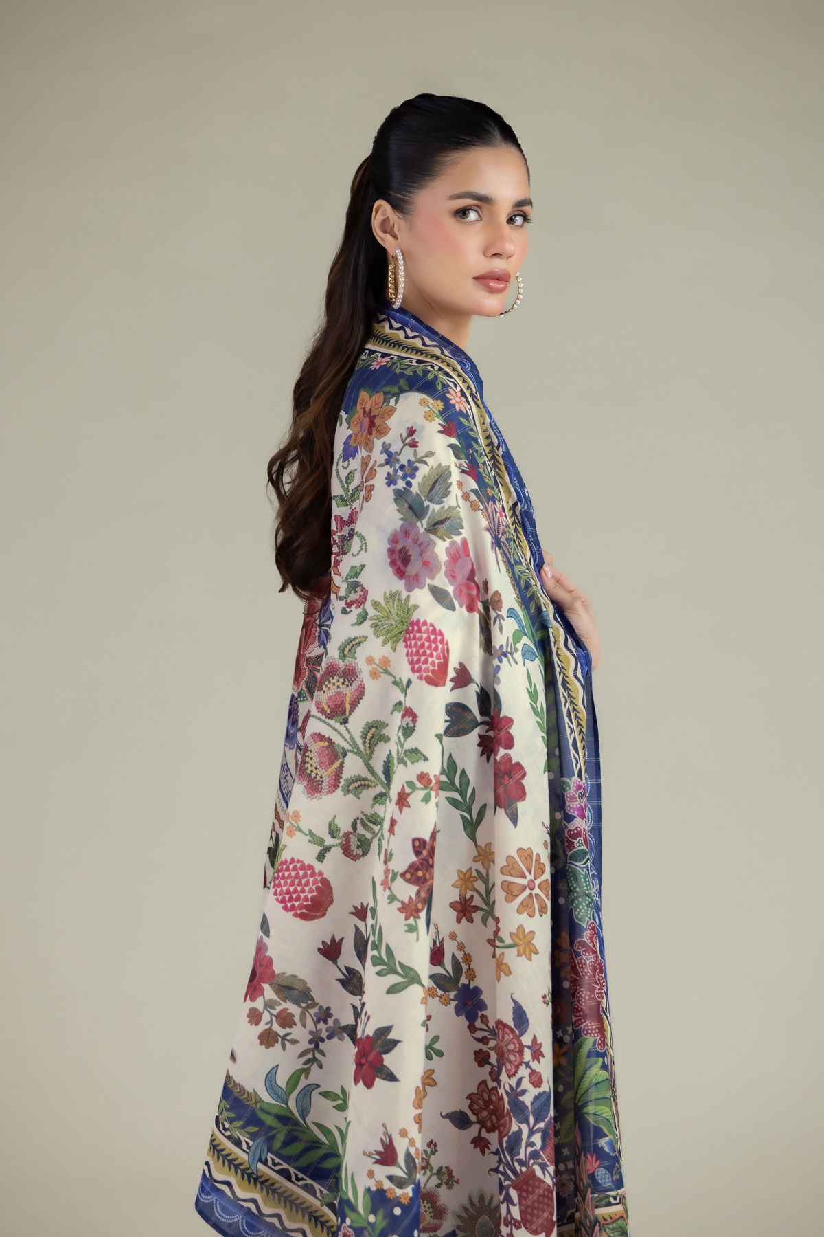 Embroidered Messuri Fabrics 3 Piece - A22-26-214FH1-VG