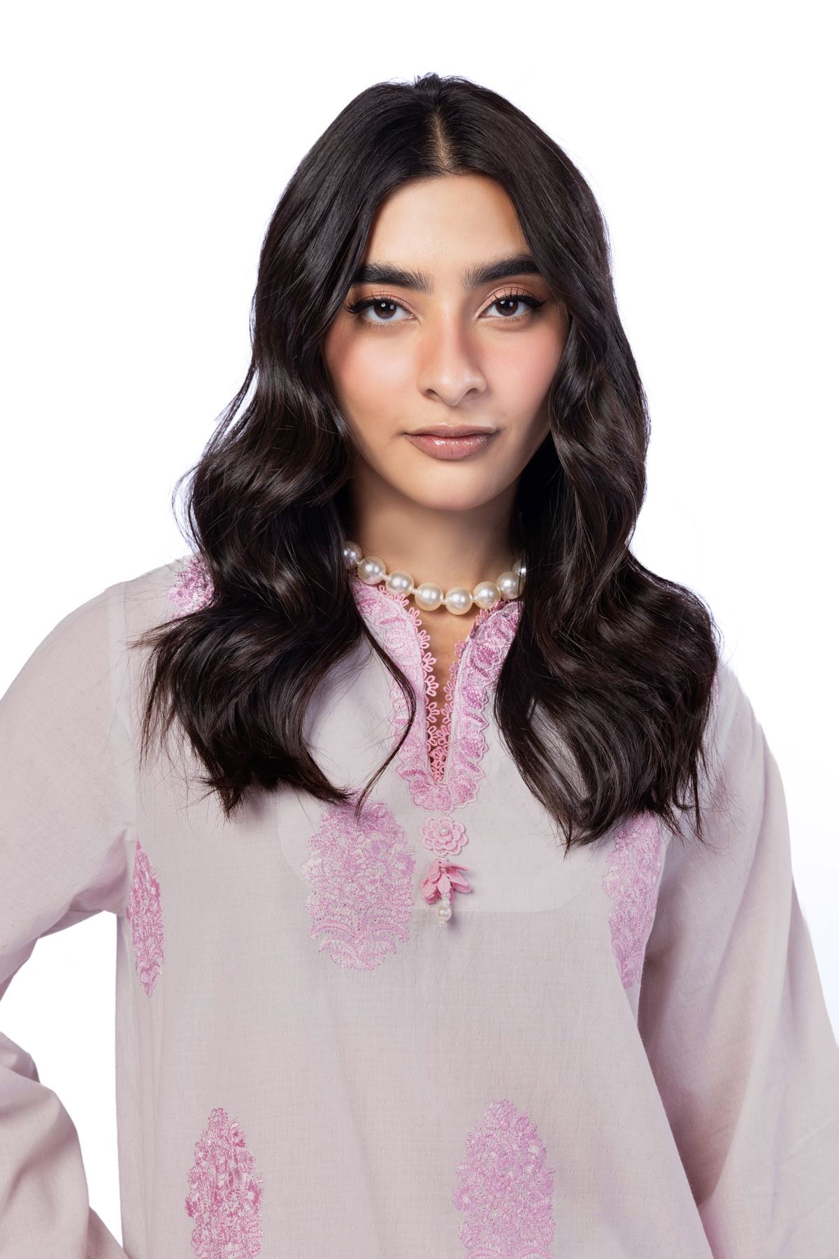 Embroidered Cotton Dobby Tailored 3 Piece - T-A22-26-109FJ2-VG