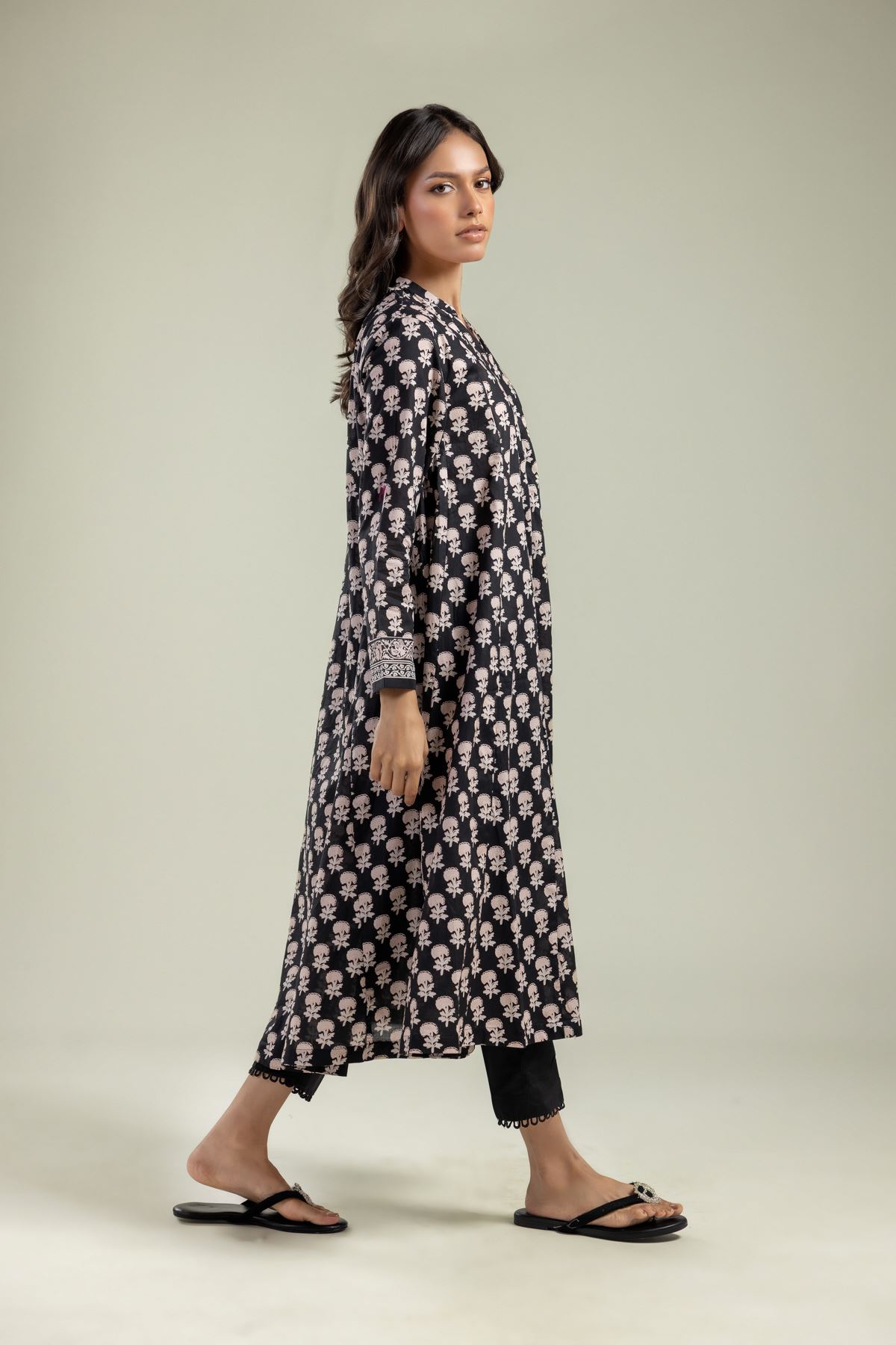 Printed Cambric Solid Cambric Pants - 1-26-201-A-F-VG