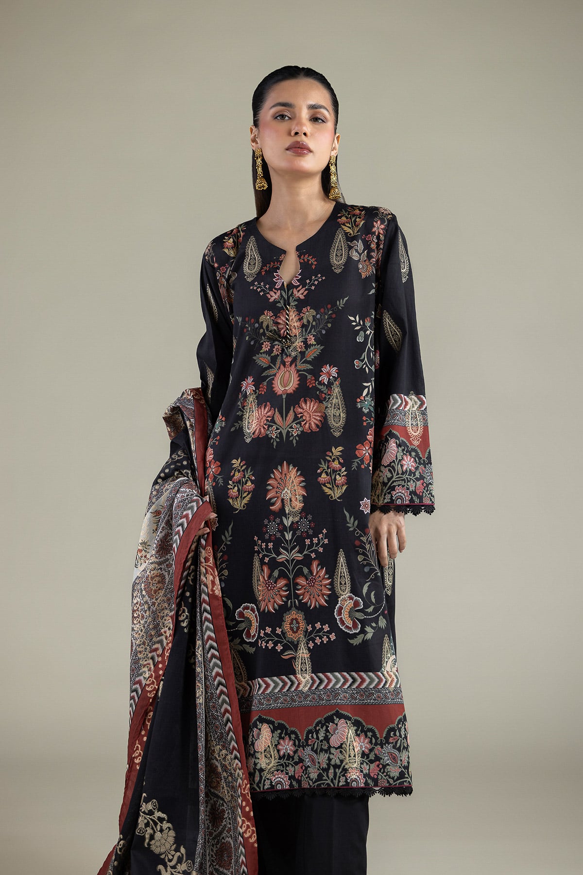 Printed Jacquard Fabrics 3 Piece - 1-26-102-A-F-VG