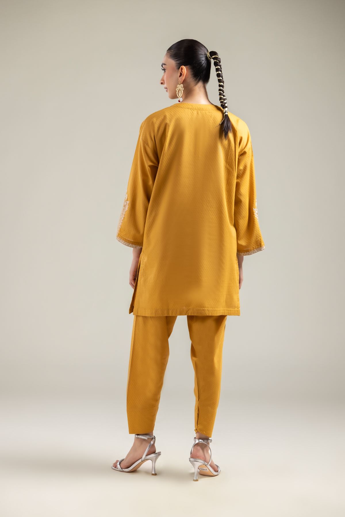 Embroidered Cotton Dobby Embroidered Cotton Kurta - T-A22-26-122FI1-VG