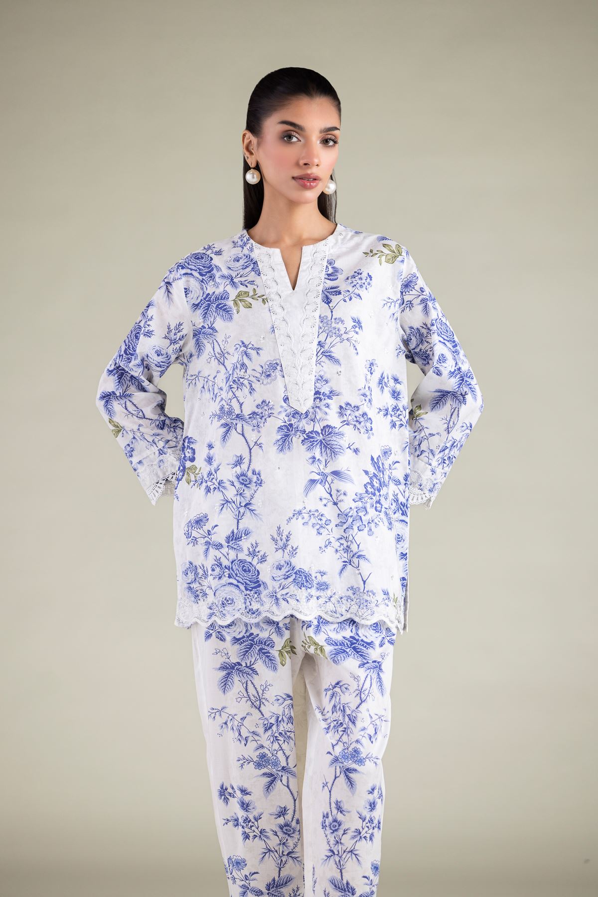 Embroidered Cambric Tunic - 6-26-106-A-E-VG