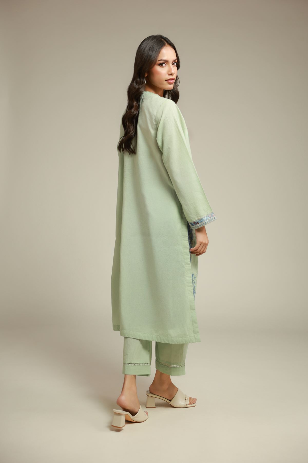 Embroidered Cambric Fabrics 2 Piece | Top and Bottom - A112-26-122EB2-VG