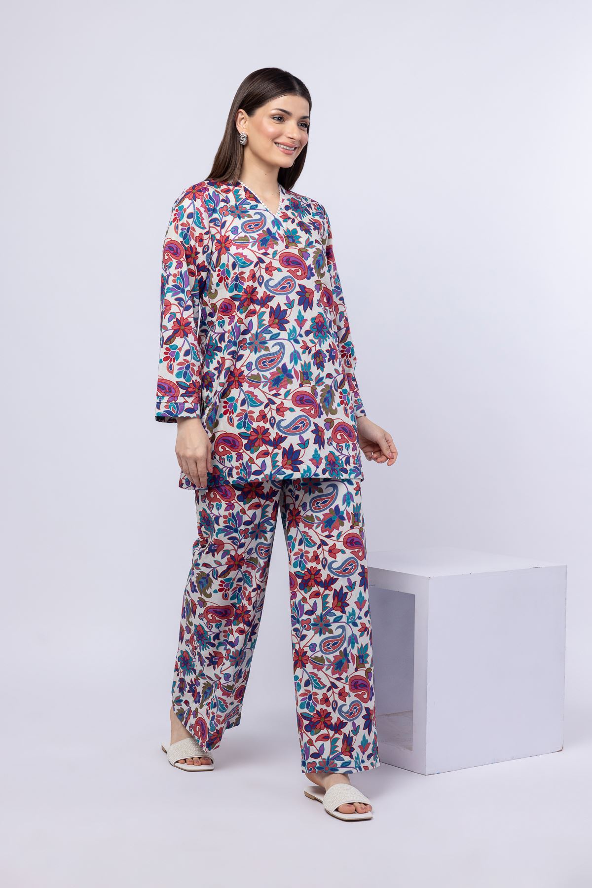 Printed Cambric Pants - 25-04EX14-05BA-VG