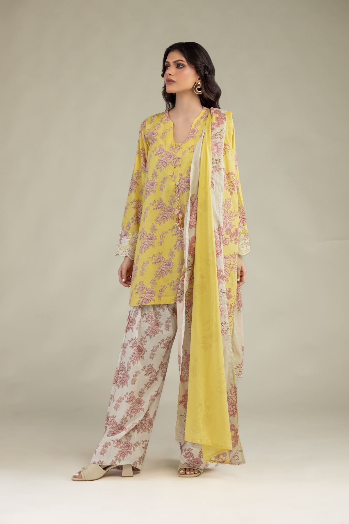 Embroidered Cambric Floral Cambric Shalwar - 1-26-233-B-C1-VG