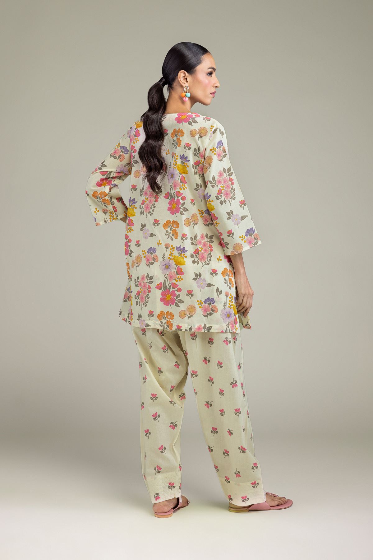 Printed Cambric Short Cambric Kurta - 1-26-206-A-F1-VG