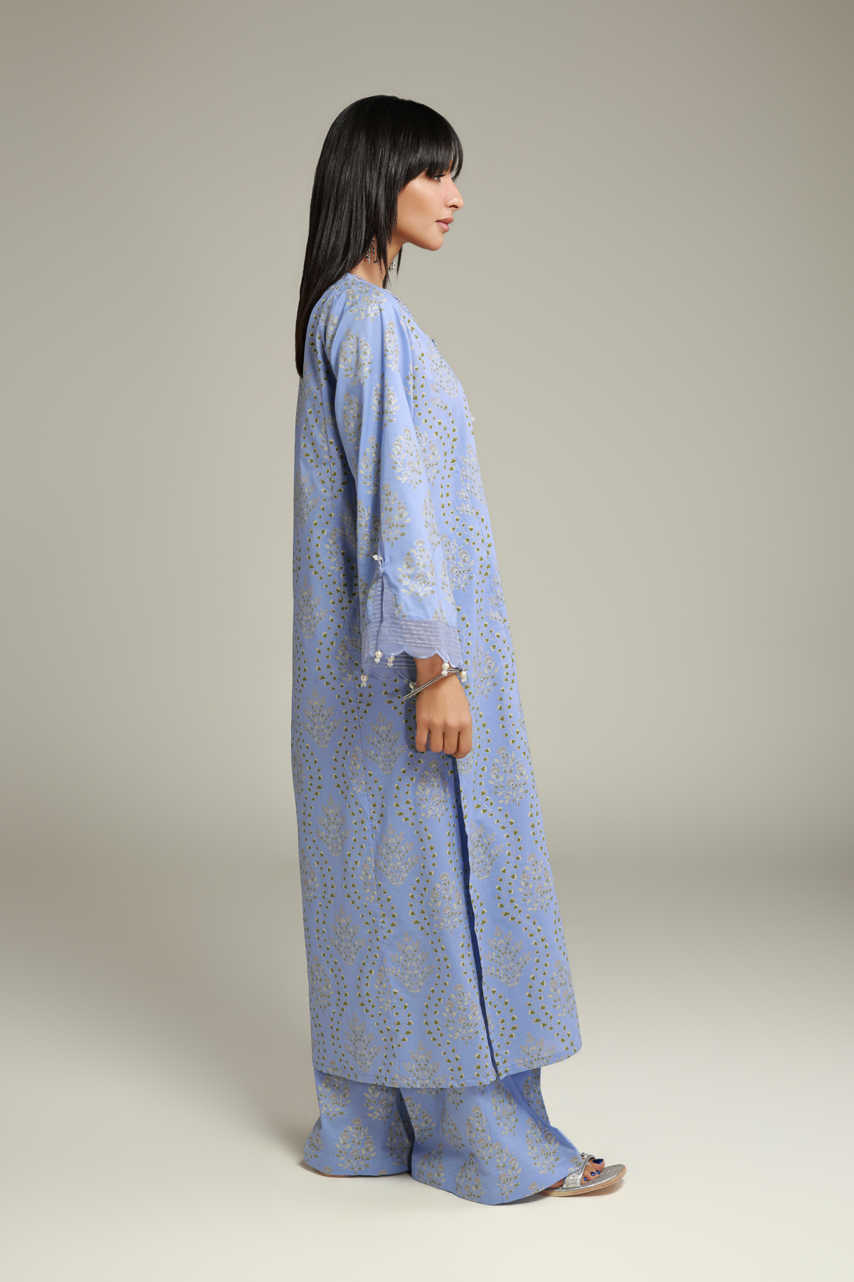 Printed Cambric Cambric Kurta - 8-26-202-A-A1-VG